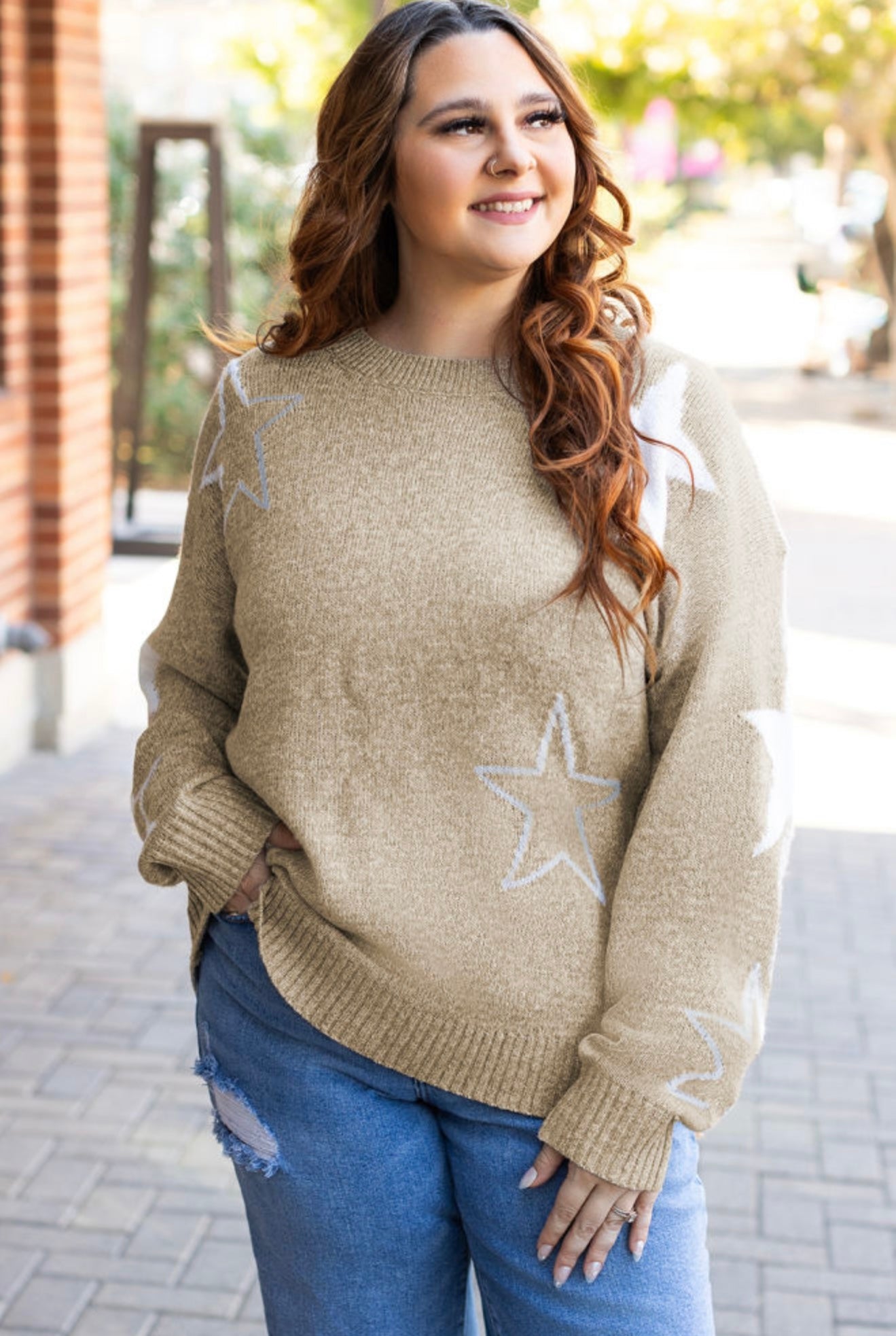 Shimmer Star Knit Sweater