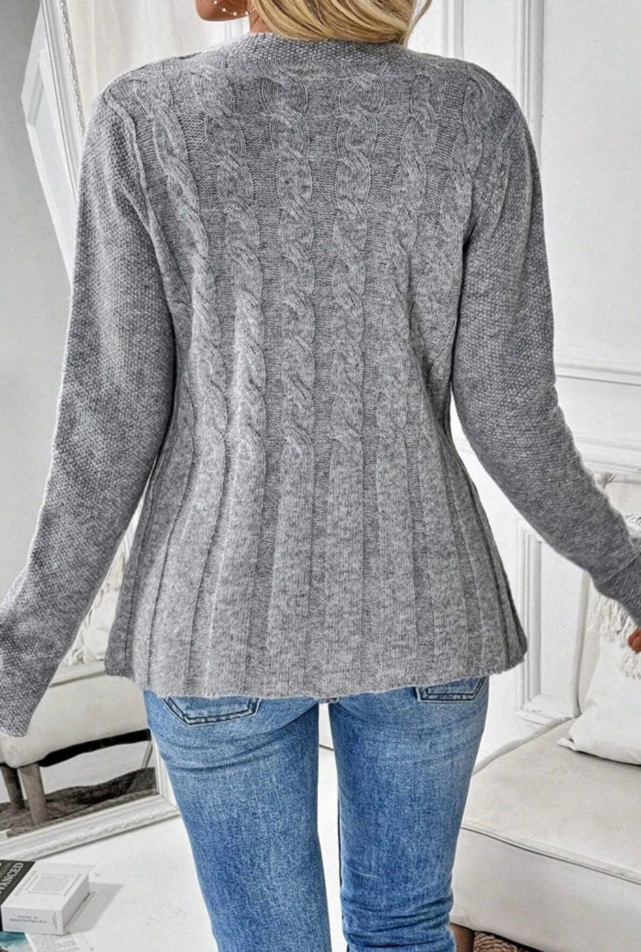 The London Fog Cable Knit Cardigan