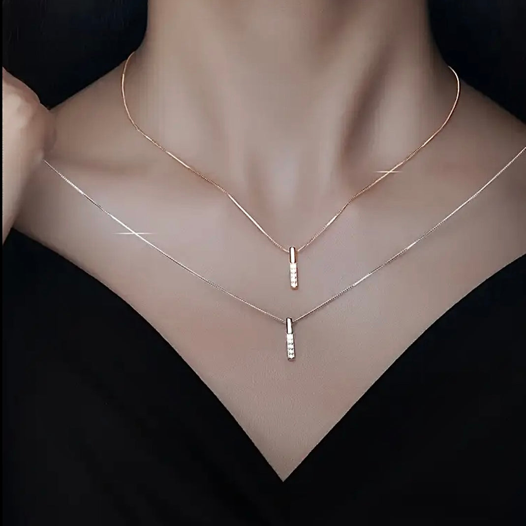 Luxe Bar Pendant Necklace