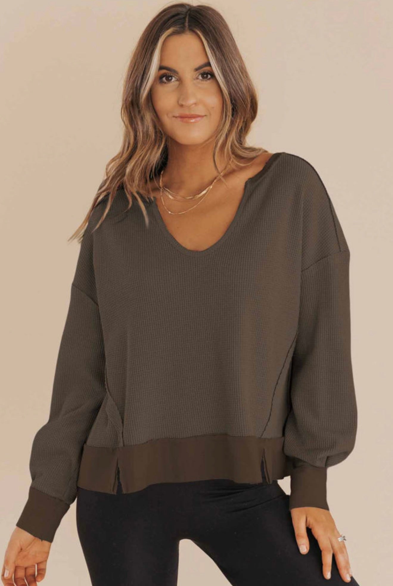 The Coffee Run Waffle Pullover