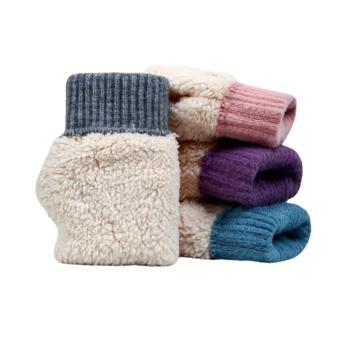 Snowflake Cozy Knit Mittens