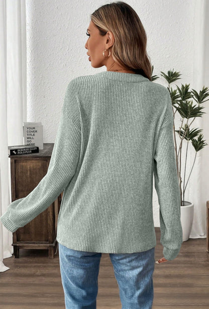 Riley Ribbed Button Down