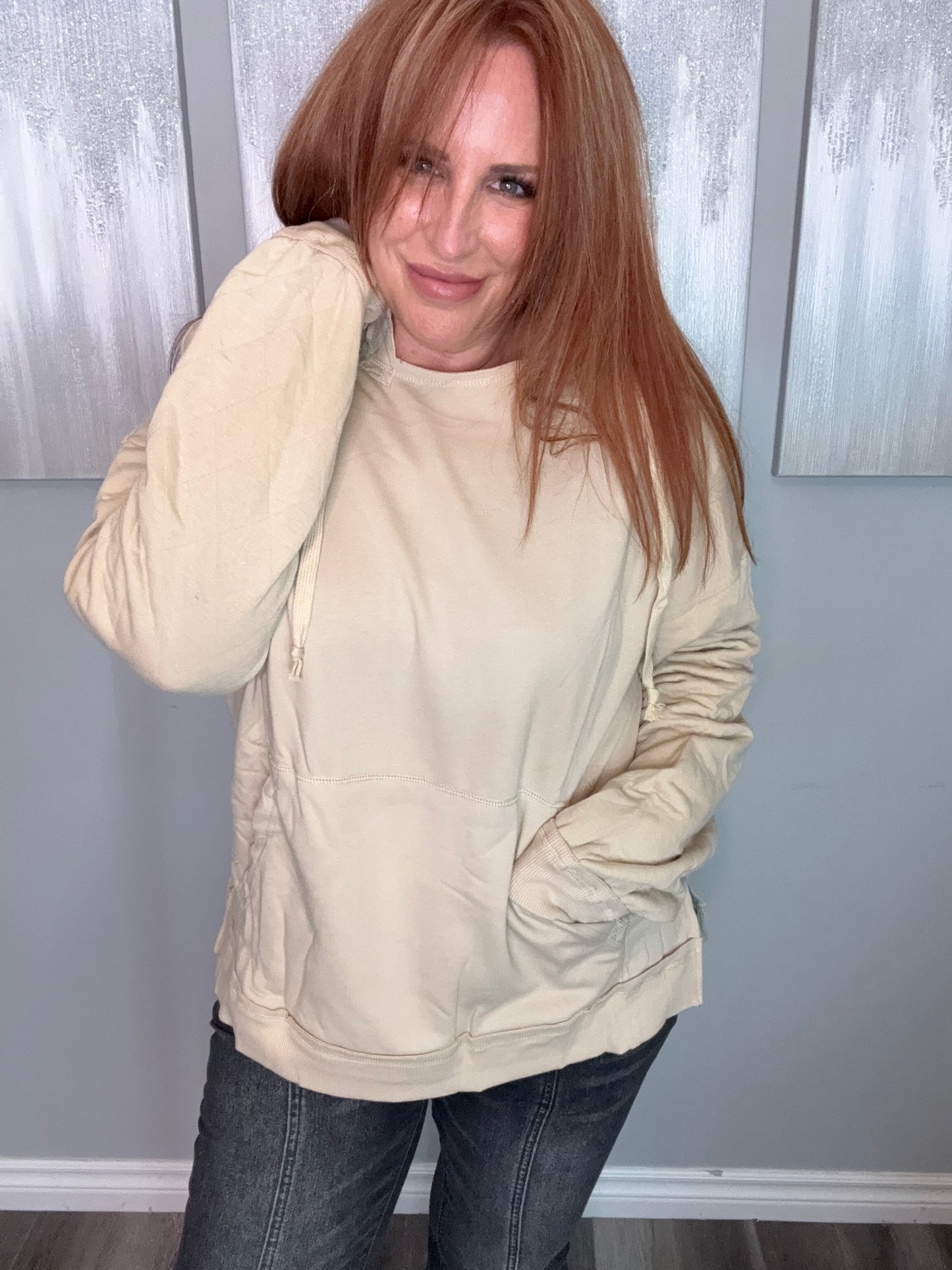 Quilted Cozy Kangaroo Hoodie