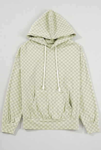 Sage Check Cozy Hoodie