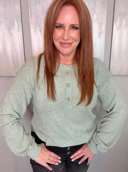 Riley Ribbed Button Down
