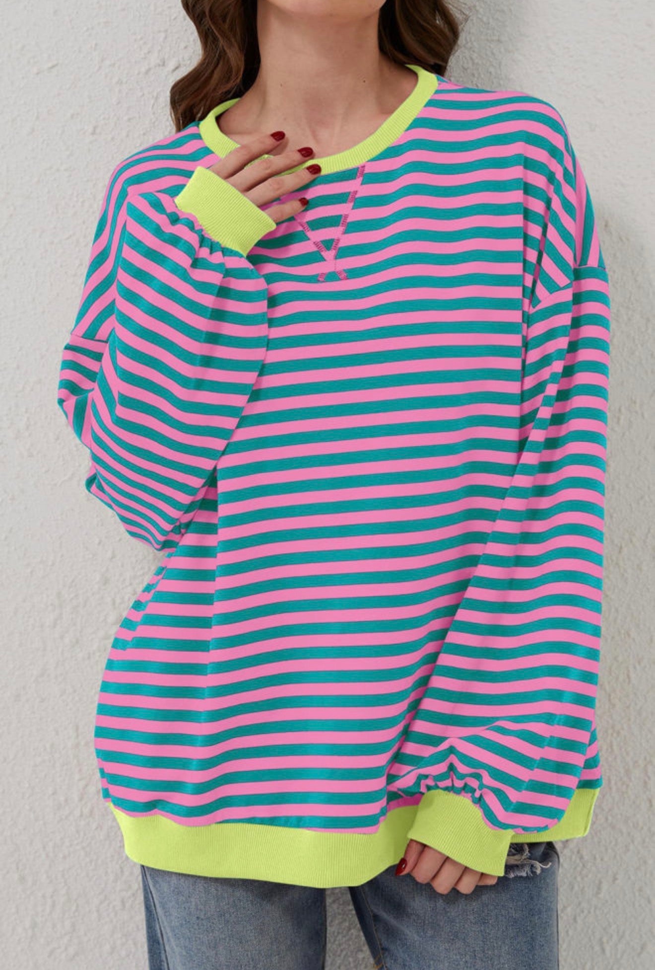 The Happy Stripe Sweatshirt