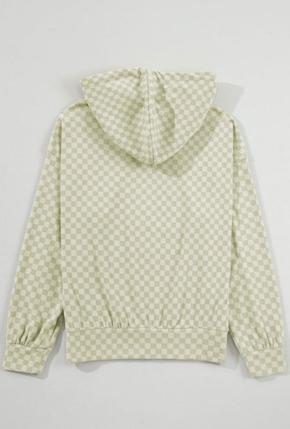 Sage Check Cozy Hoodie