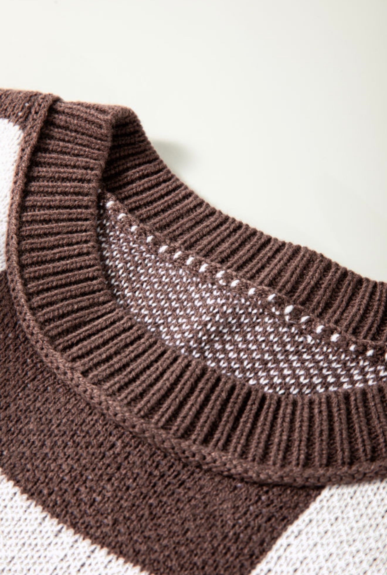 Mocha Check Cozy Knit