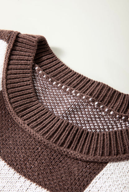 Mocha Check Cozy Knit
