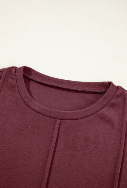 The Bordeaux Seamline Luxe Top