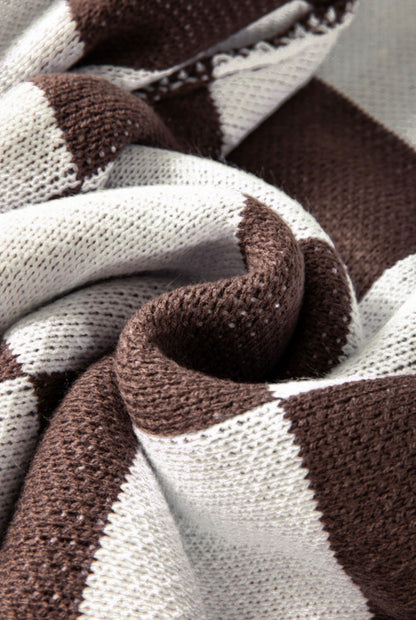 Mocha Check Cozy Knit