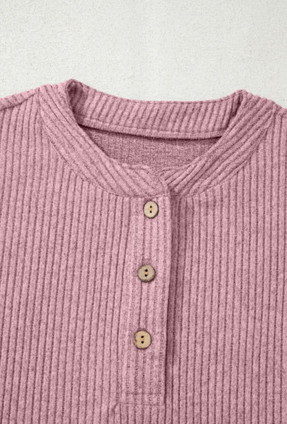 Riley Ribbed Button Down