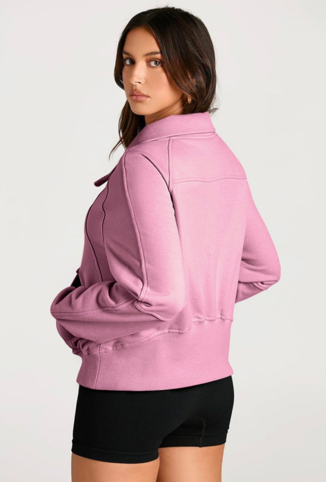 Kate Collared Half-Zip Pullover