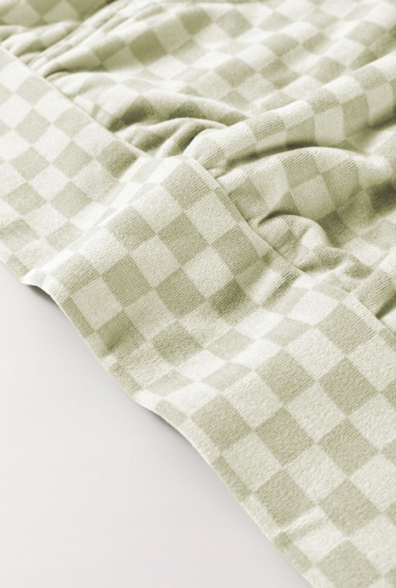 Sage Check Cozy Hoodie