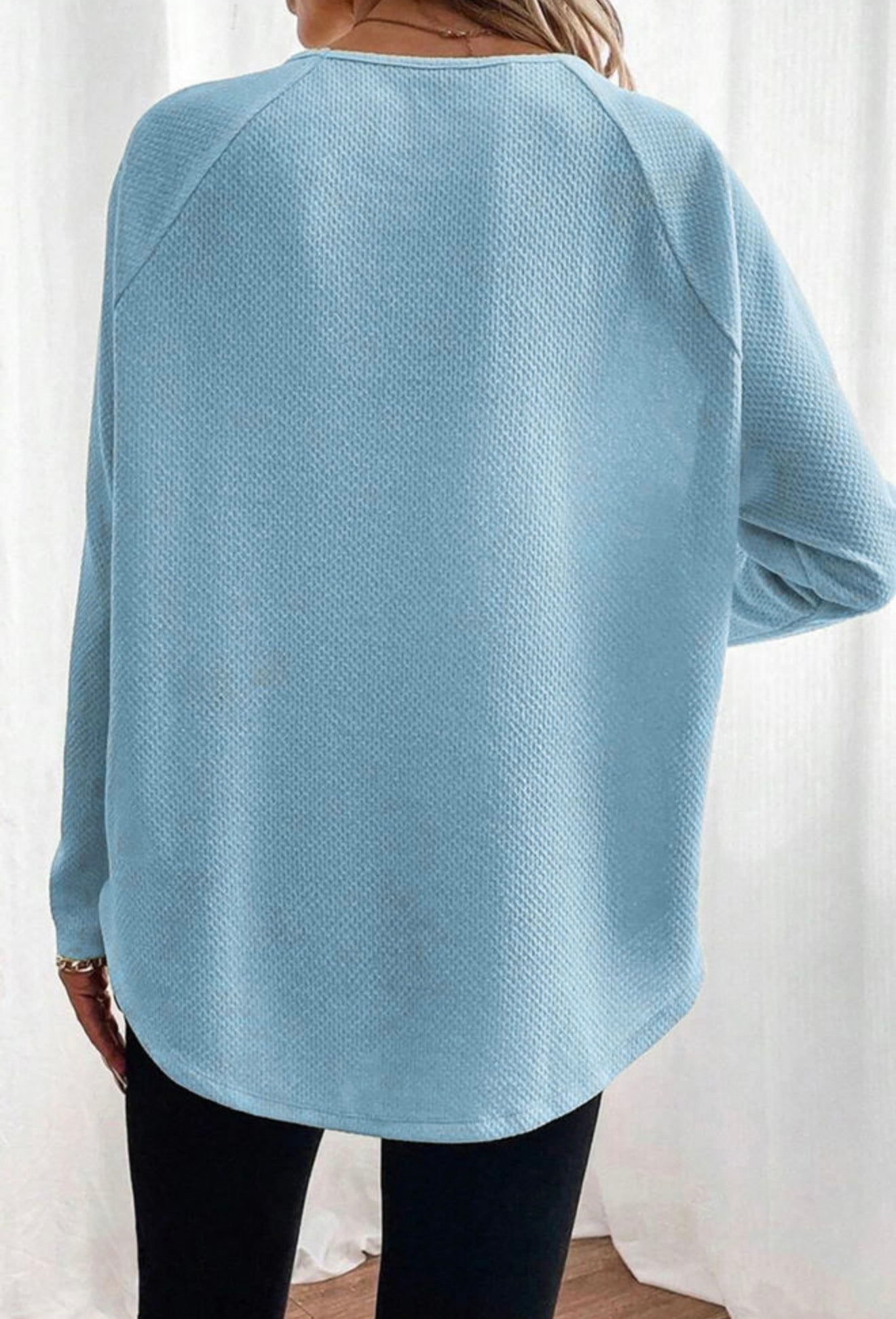Sky Waffle Top