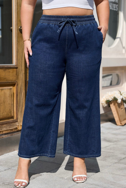 Effortless Ease Wide-Leg Denim Pants