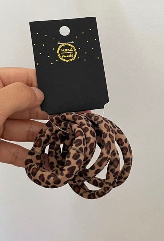 Leopard Hair Tie (5pc)