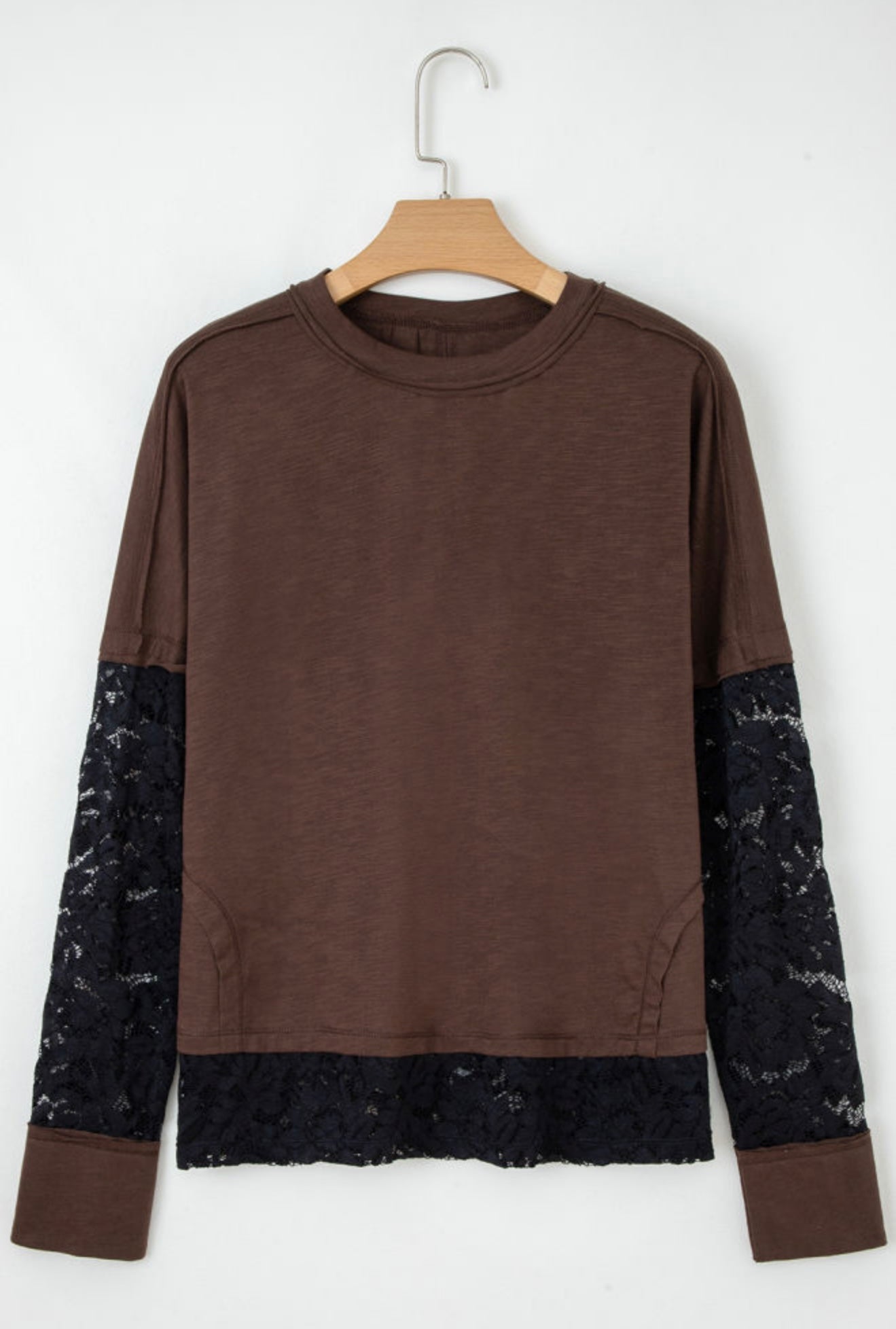 The Midnight Mocha Lace Top