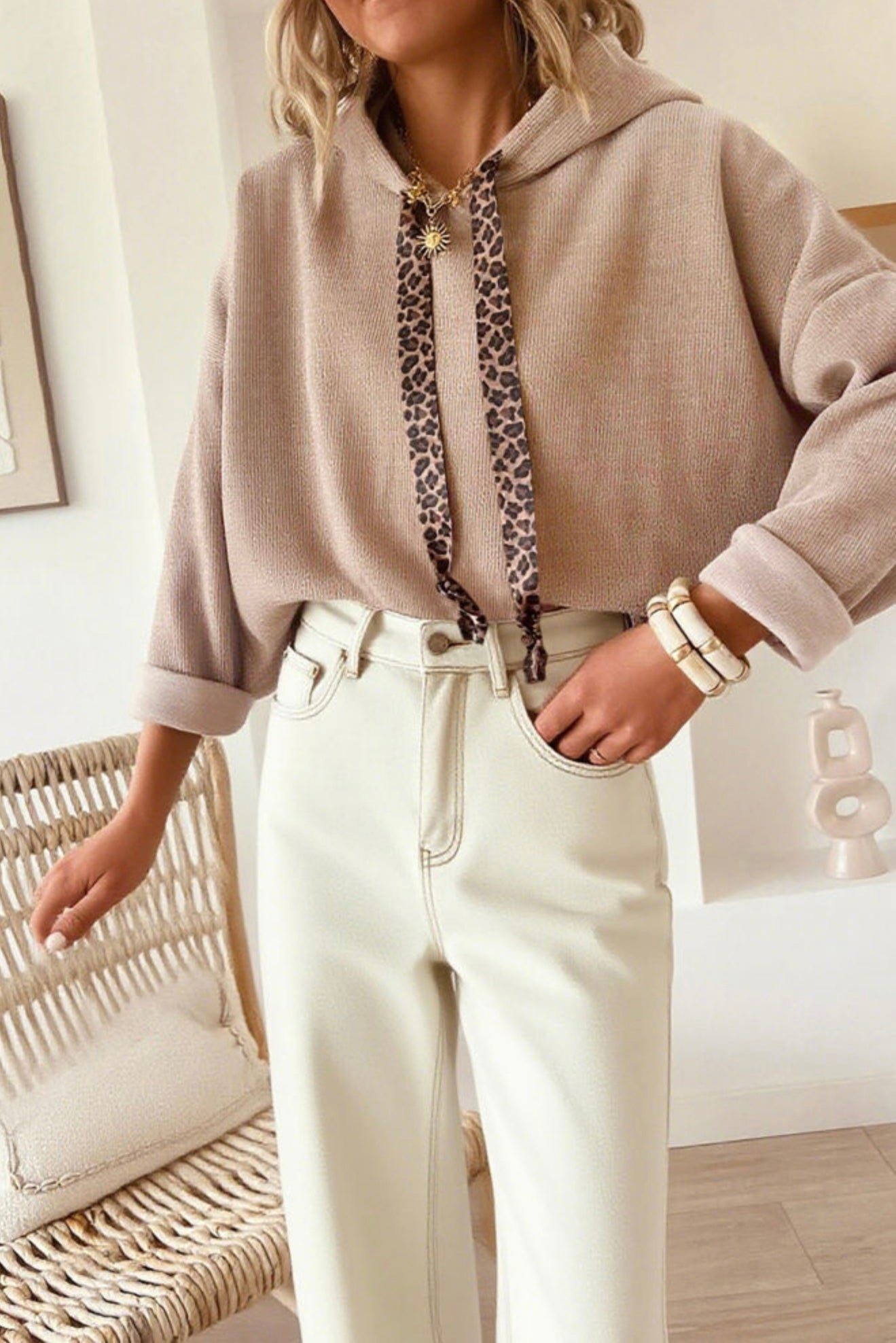 Wild at Ease Knit Hoodie