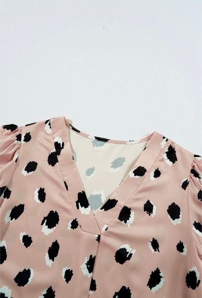 Blush & Bold Spot Print Blouse
