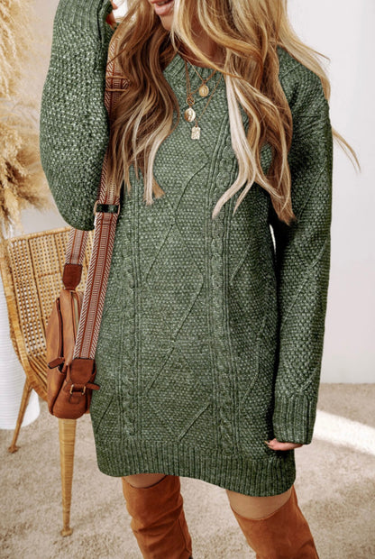 Cable-knit Sweater Dress