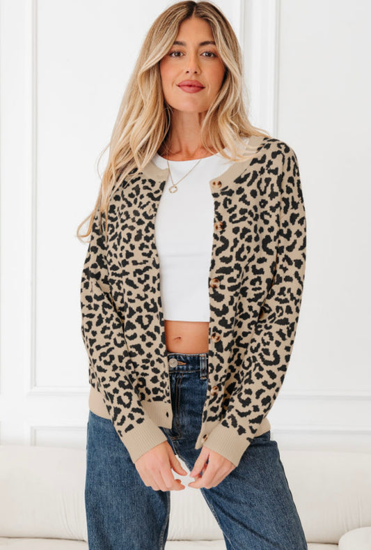 Leopard Luxe Knit Cardigan