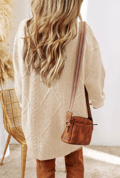 Cable-knit Sweater Dress