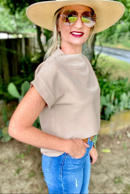 The Sienna Satin-Drape Top