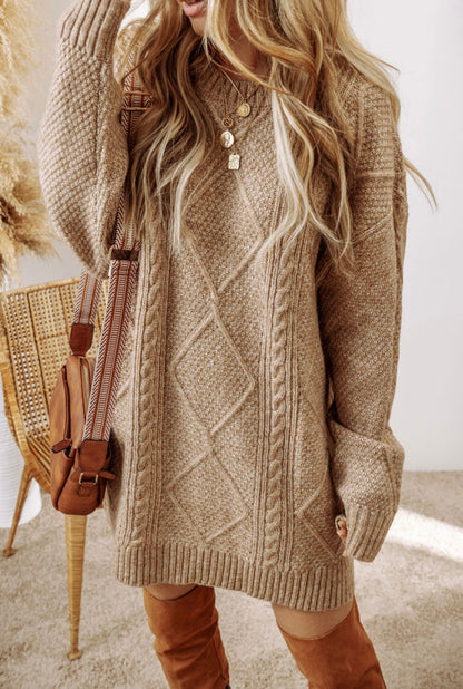 Cable-knit Sweater Dress