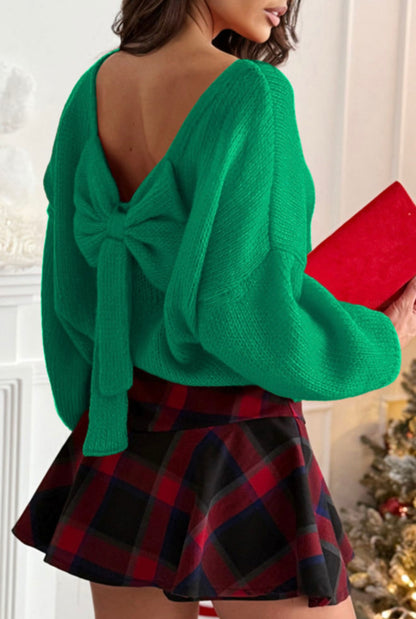 The Noel Bow-Back Sweater