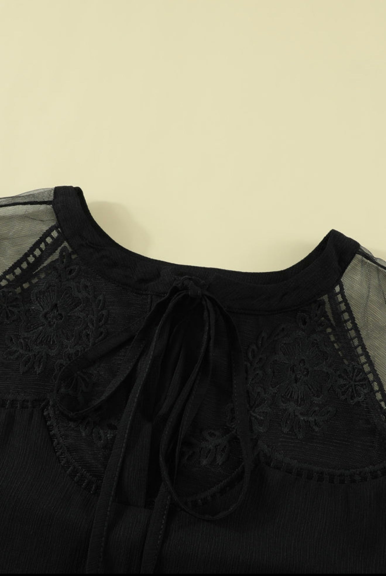 Midnight Lace Whisper Blouse