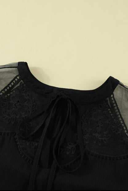 Midnight Lace Whisper Blouse