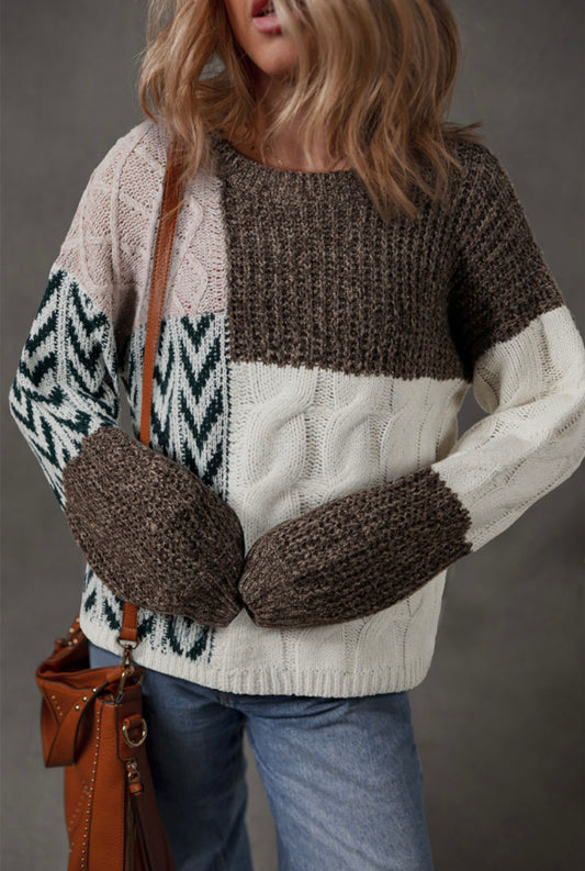 Patchwork Bliss Knit Sweater