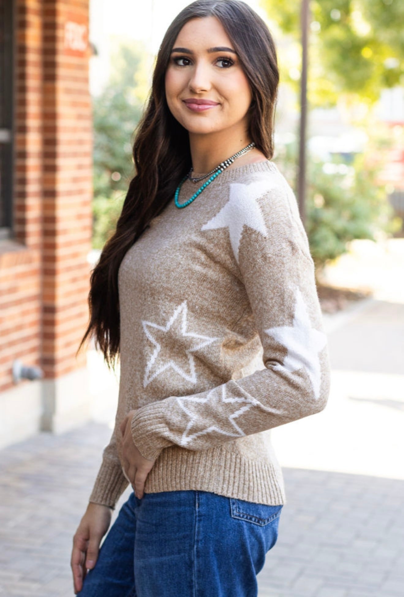 Shimmer Star Knit Sweater