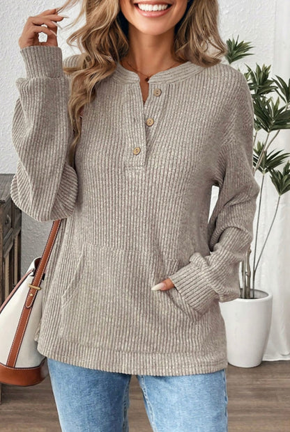 Riley Ribbed Button Down