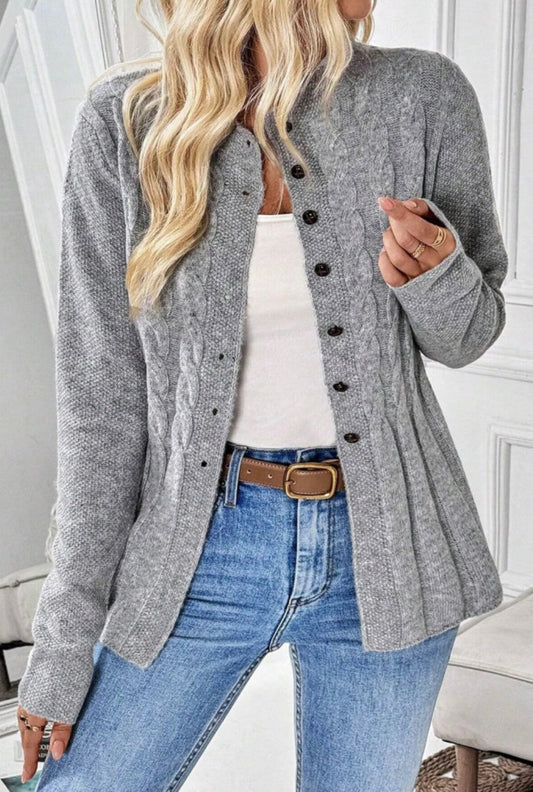 The London Fog Cable Knit Cardigan