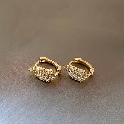 Marquise 14K Gold Plated Crystal Huggie