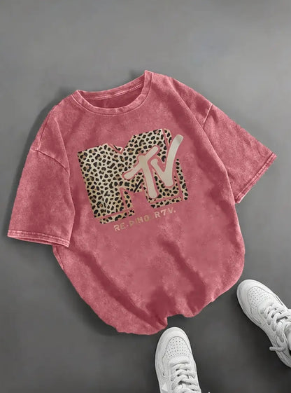 Leopard Retro MTV Graphic Tee