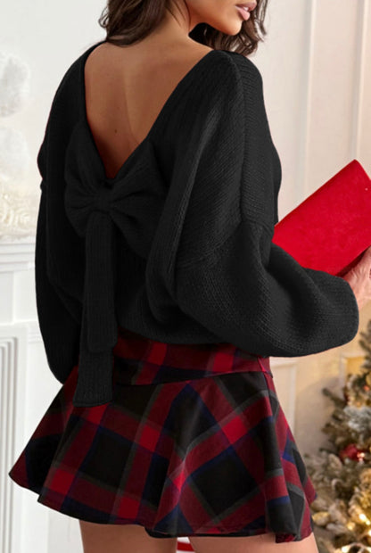 The Noel Bow-Back Sweater