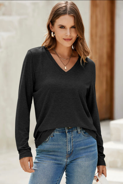 Everyday Essential V-Neck Long Sleeve