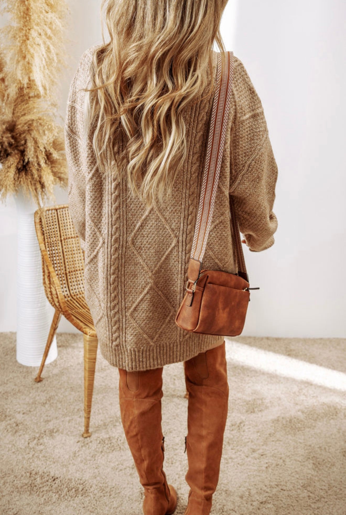 Cable-knit Sweater Dress
