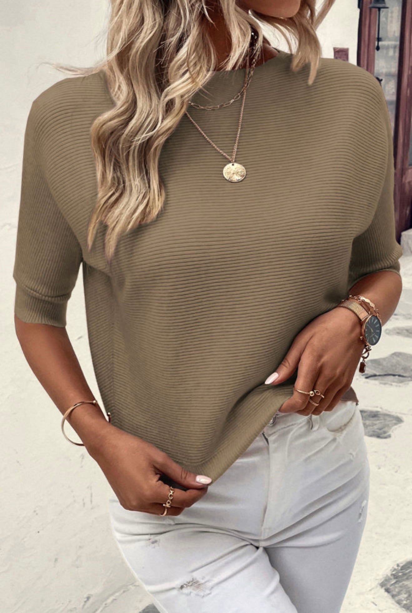 Effortless Elegance Boat Neck Knit Top