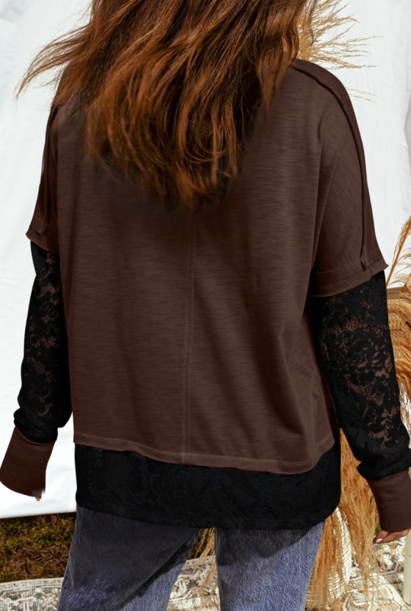 The Midnight Mocha Lace Top