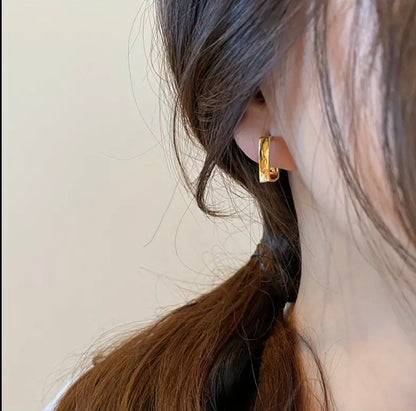 Sculpted Arc Mini Hoops