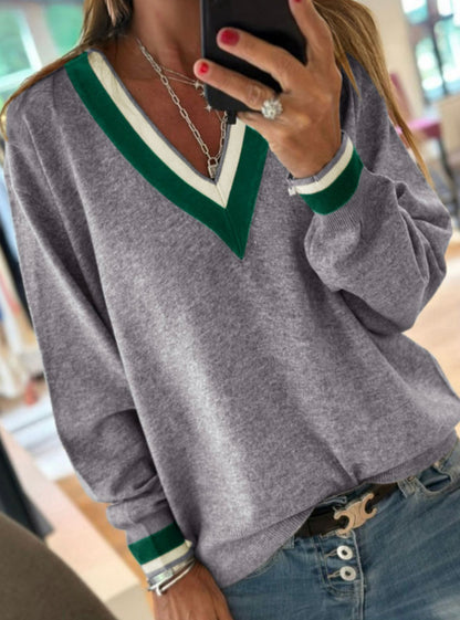 V-Neck Varsity Sweater