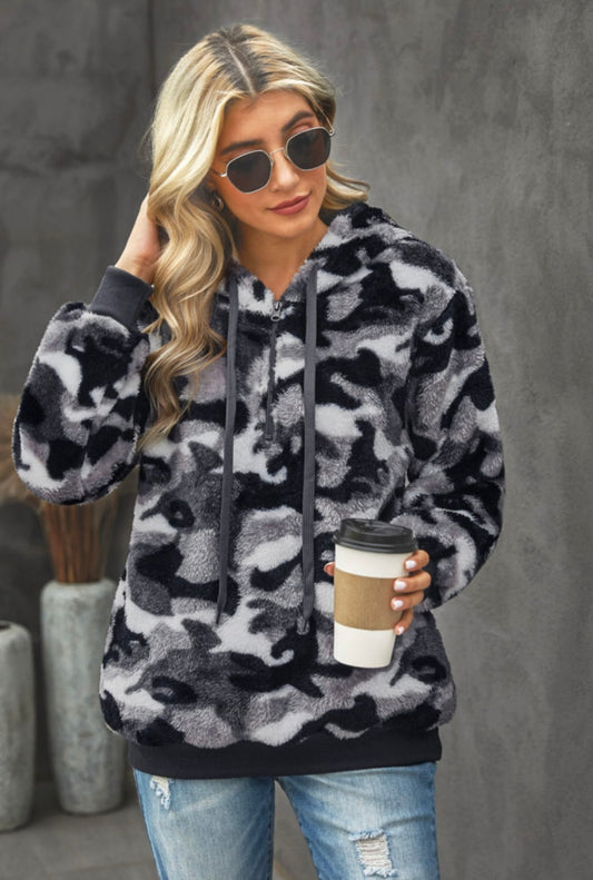 Midnight Sherpa Camo Hoodie