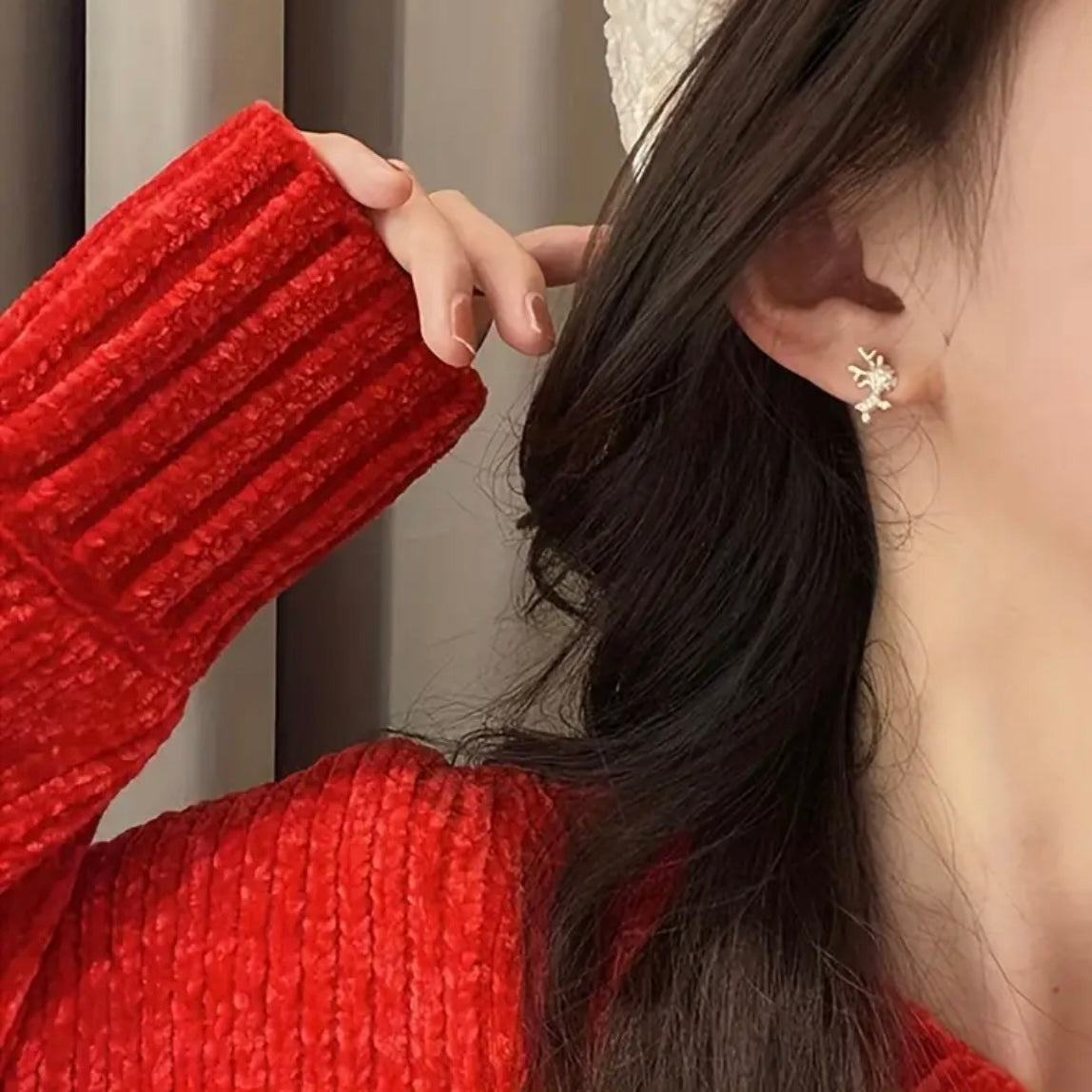 Dazzle Deer Stud Earrings