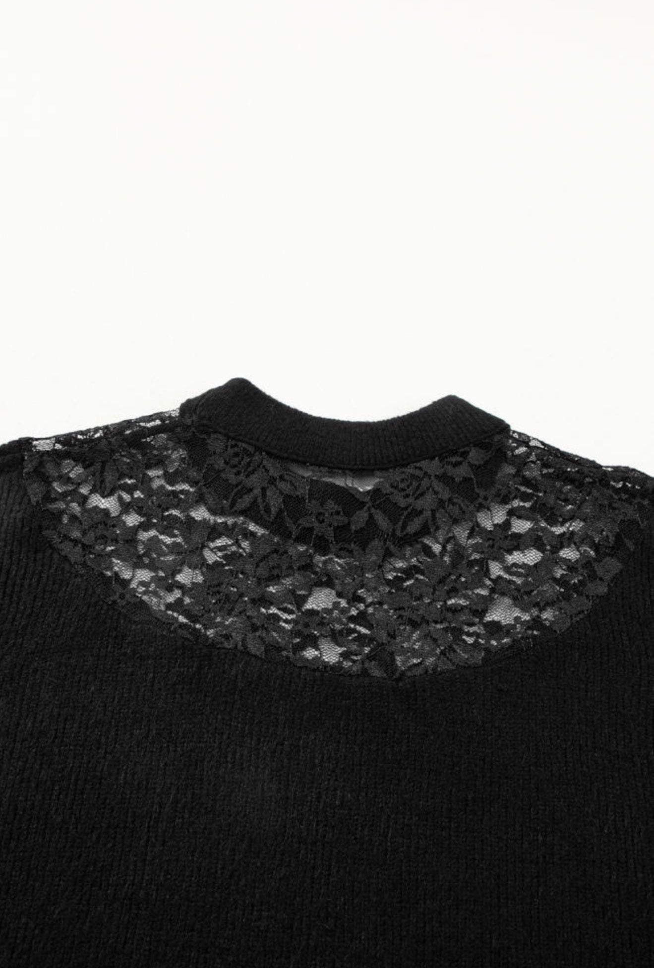 Midnight Lace Detail Knit Sweater