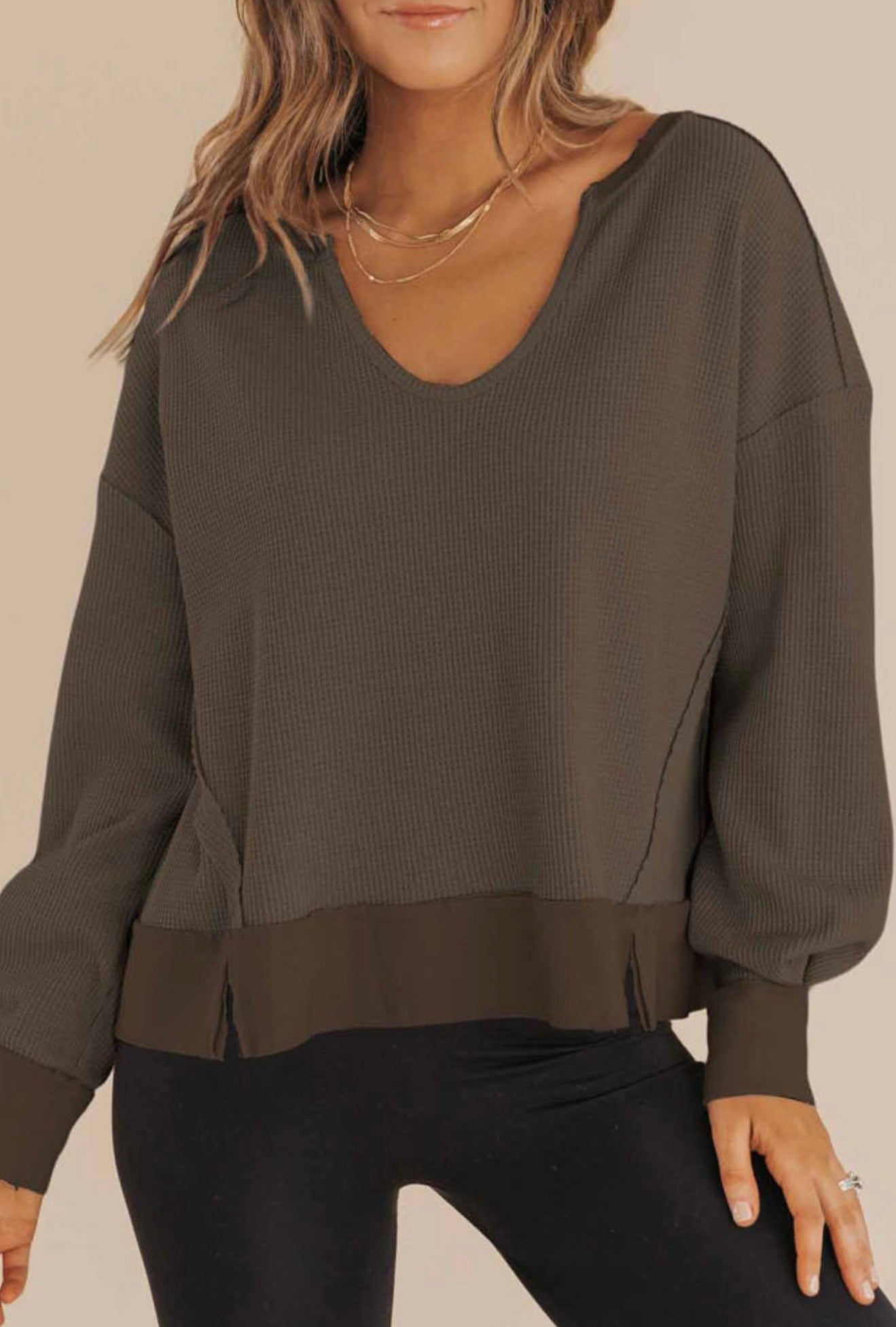 The Coffee Run Waffle Pullover