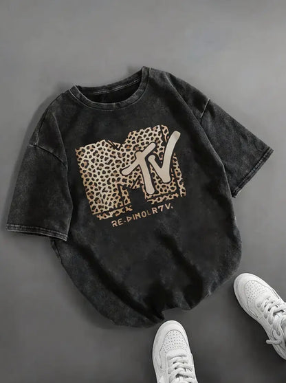 Leopard Retro MTV Graphic Tee